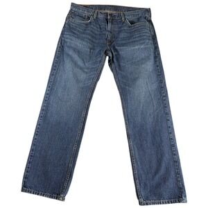 Levi's 559 Relaxed Straight Jeans Mens 38x32 Blue Whiskering Denim Medium Wash
